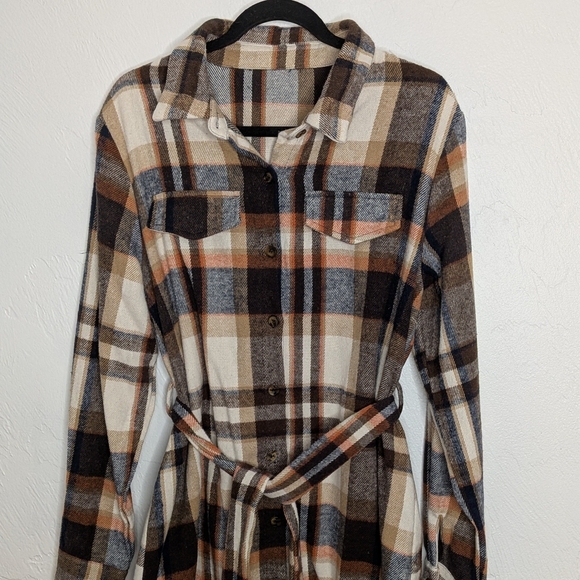 Cupshe Multicolor Plaid Long Sleeve Dress - Picture 1 of 4